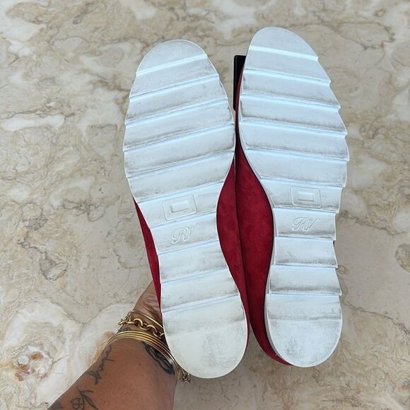 Roger Vivier Red Suede Gommette Ballet Flats - Picture 14 of 15